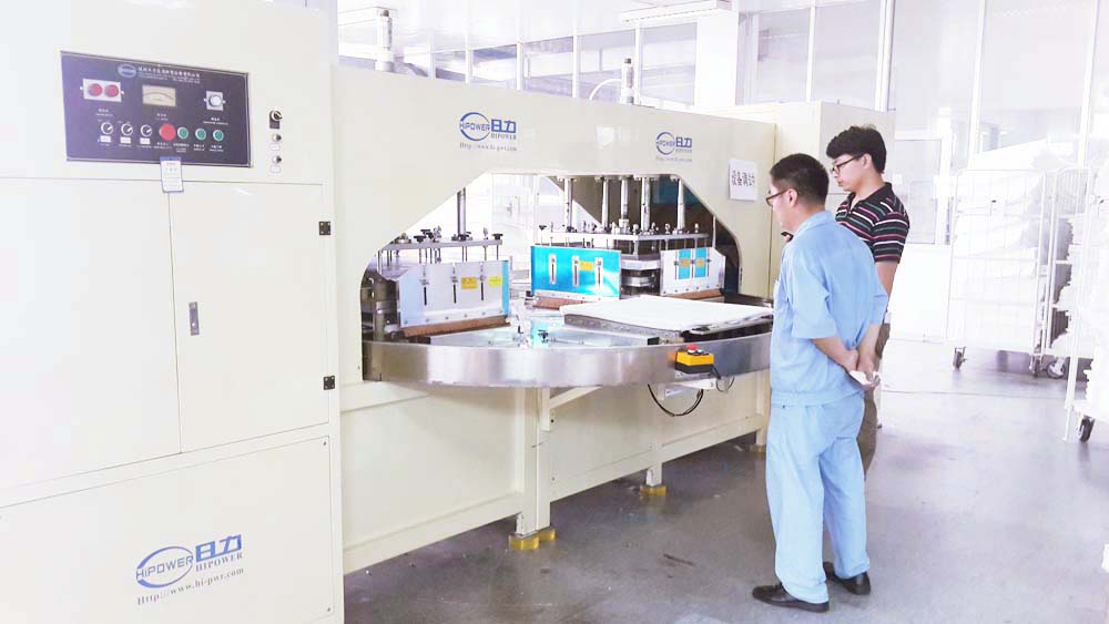 双头转盘式空气过滤棉高周波熔接机：过滤棉生产的 “效率加速器”