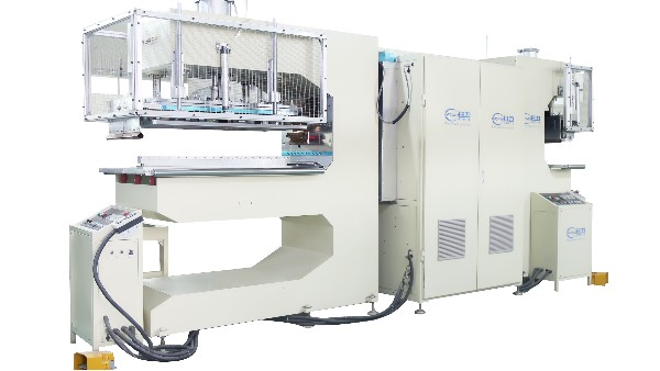 HR‑25KW‑2C 双头式工业皮带高周波焊接机｜输送带挡板裙边跑步带 PVC‑PU 高频熔接设备